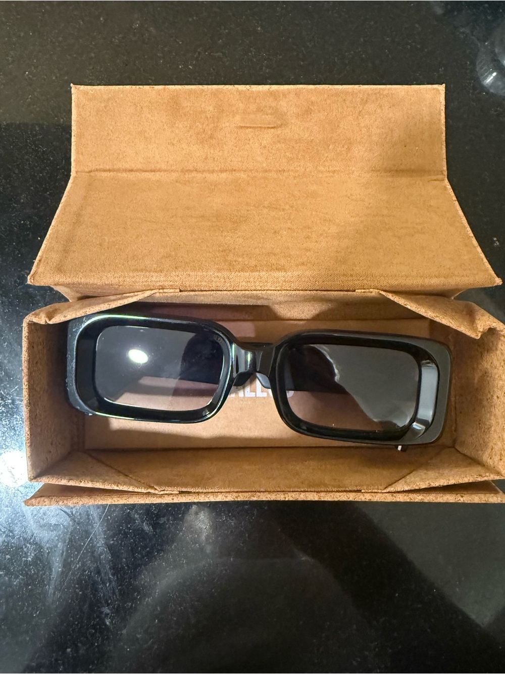 Classic Black Rectangular Women’s Sunglasses